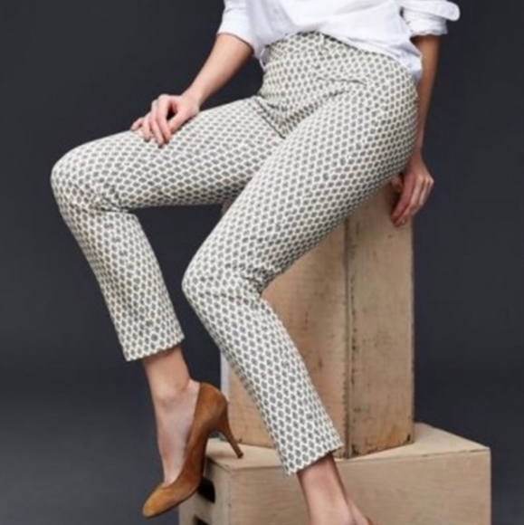 🆕 GAP Skinny White Pants with Black Diamond Print. (Cotton - Spandex) NWOT - Picture 14 of 14